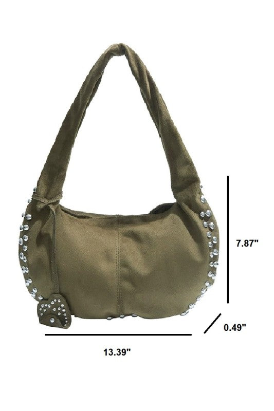 The Studded Heart Handbag