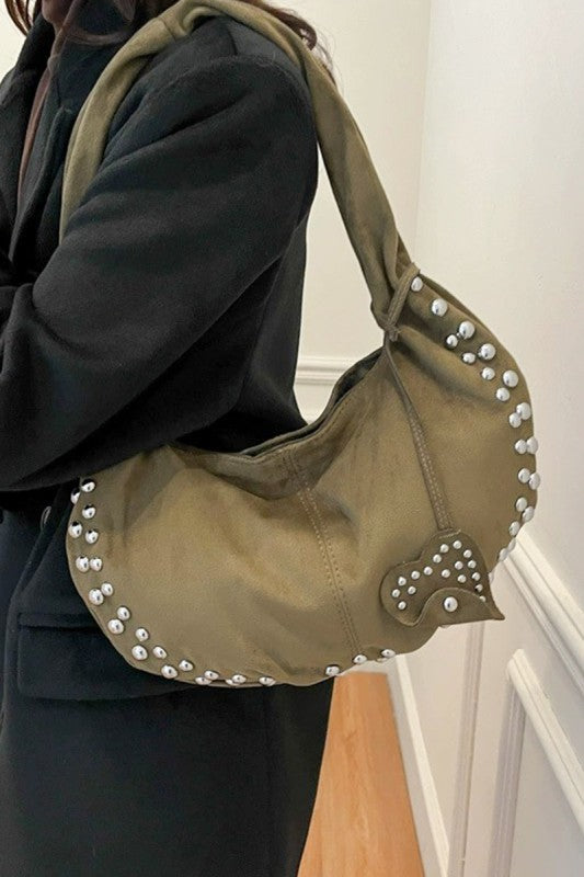 The Studded Heart Handbag