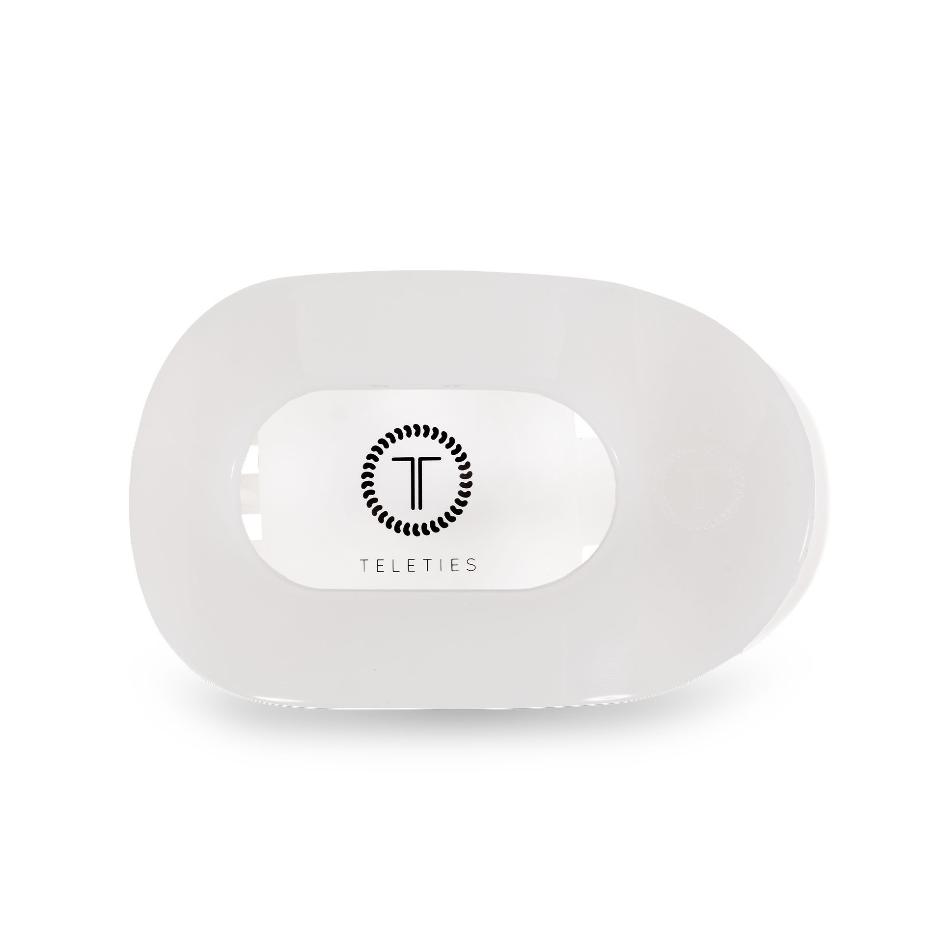 COCONUT WHITE SMALL FLAT ROUND CLIP