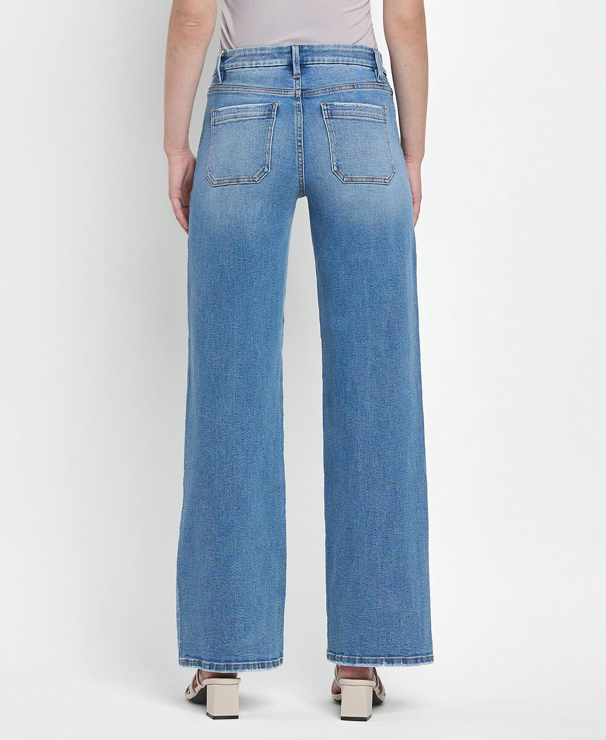 LOVERVET HIGH RISE WIDE LEG JEANS