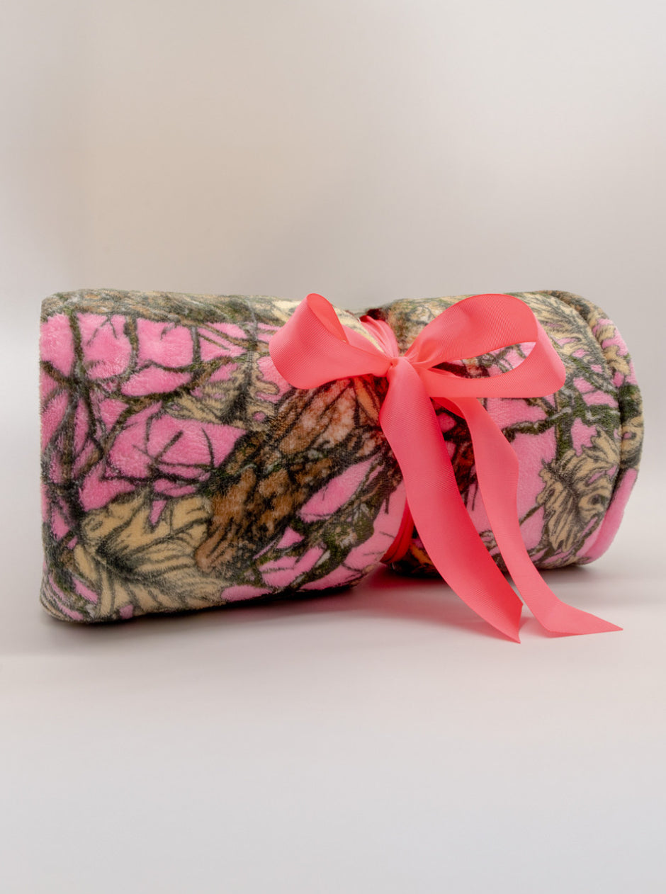 Simply Southern Soft Blanket-Pink Camo