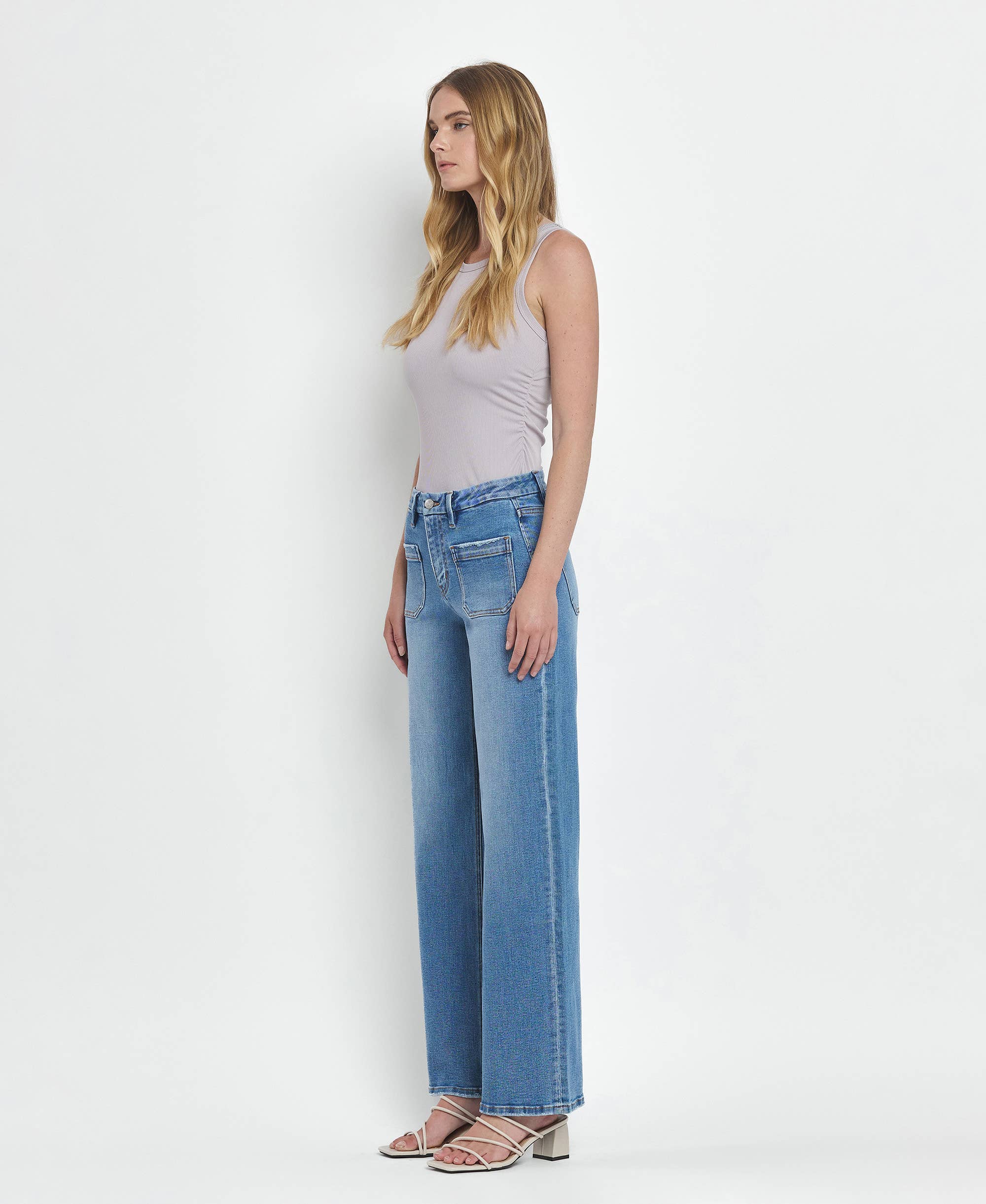 LOVERVET HIGH RISE WIDE LEG JEANS