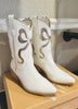 METALLIC BOW BOOTS