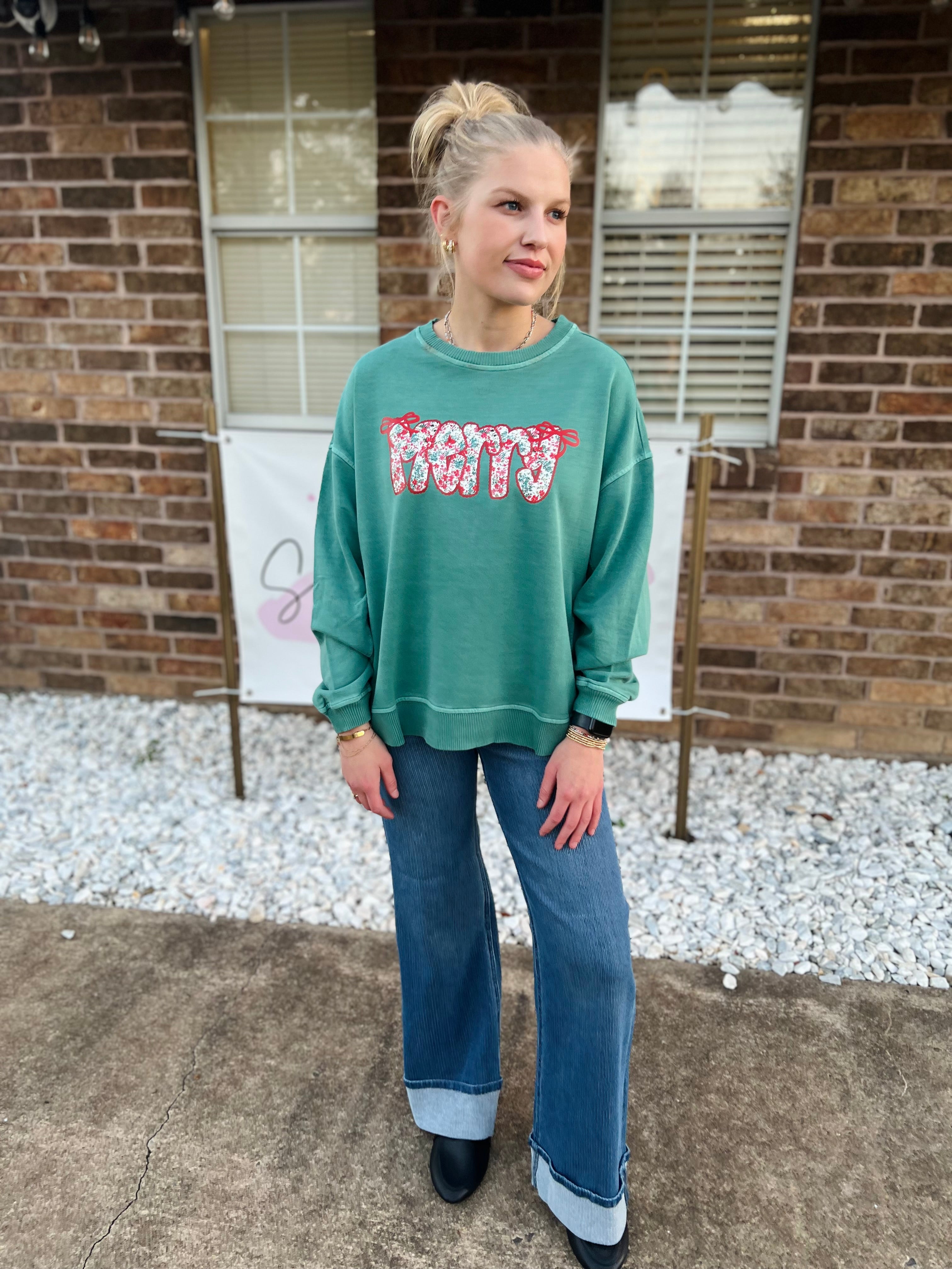 Merry Zenana Enzyme Wash Sweatshirt