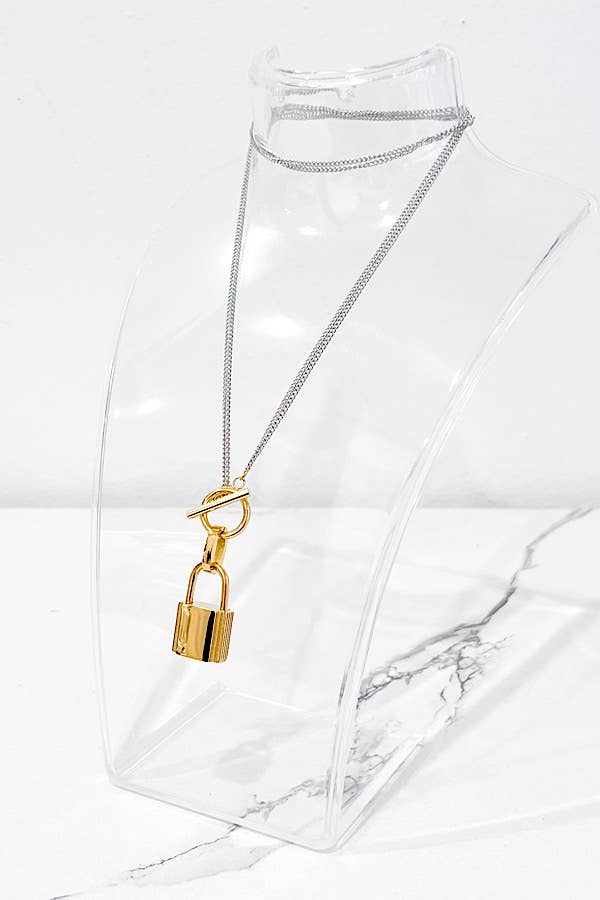 Natural Elements Padlock Necklace