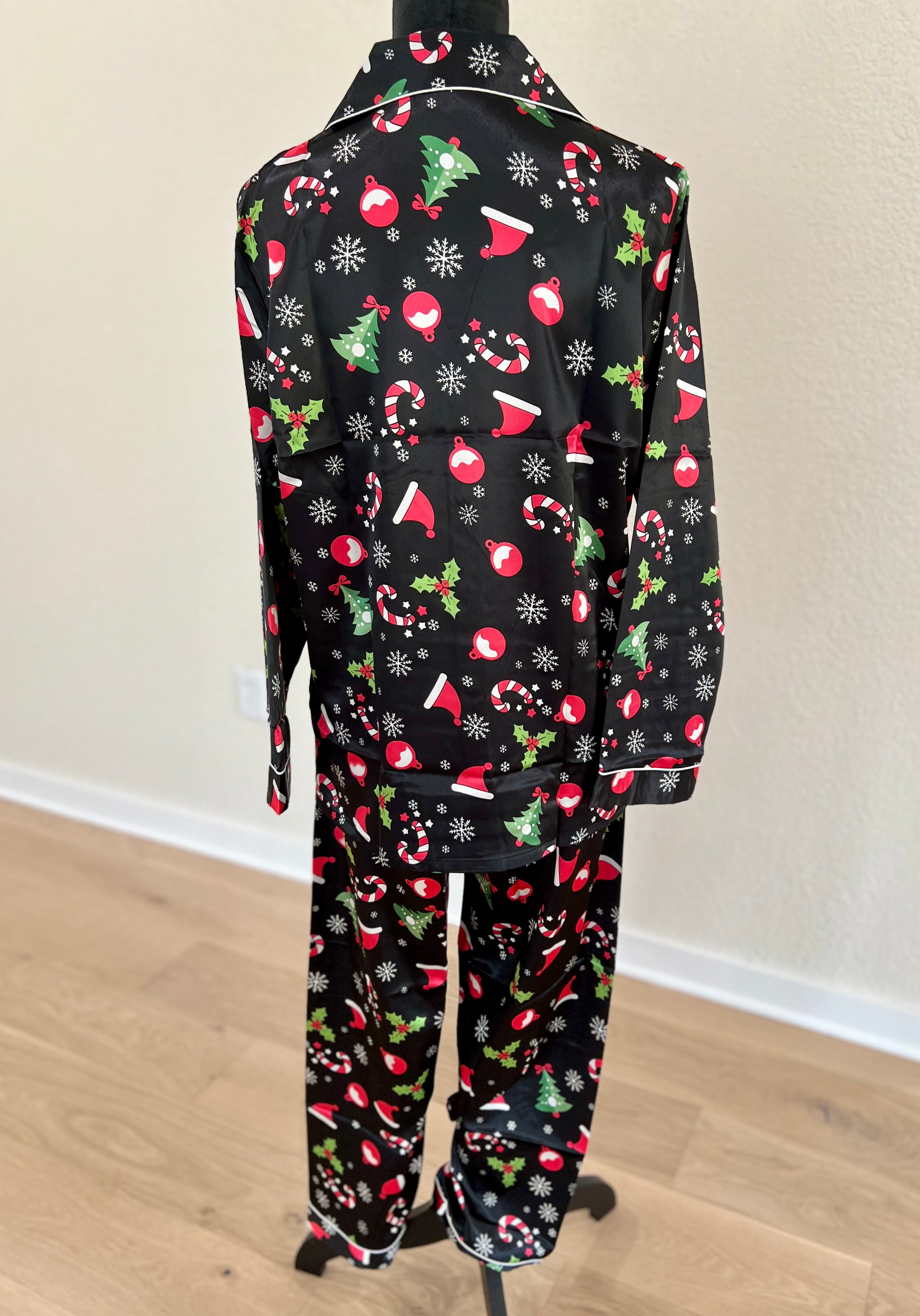 Sleigh All Day Satin Christmas Pajama Set