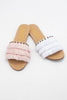 FINE SATIN FRINGE TASSEL FLAT SANDAL