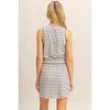 STRIPED ELASTIC WAIST DRESS