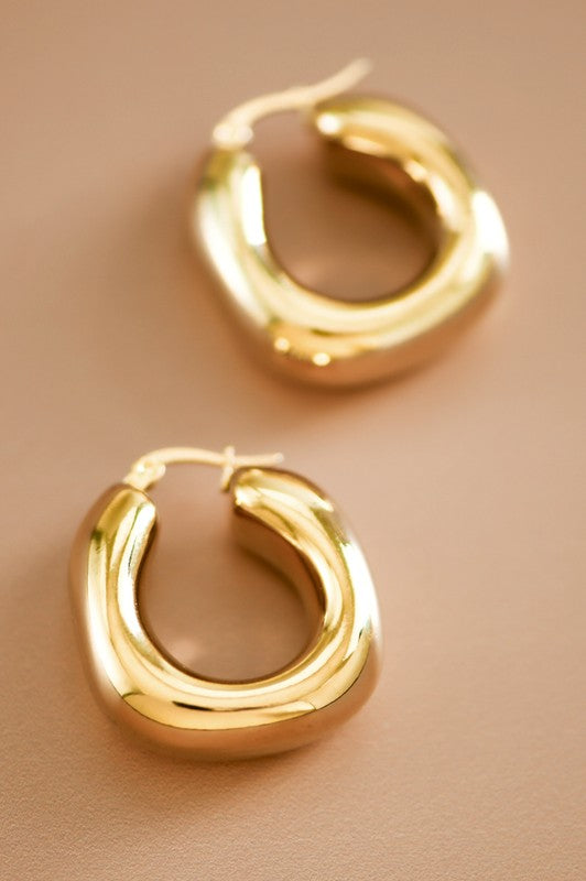 18K Non-Tarnish Large Hoops