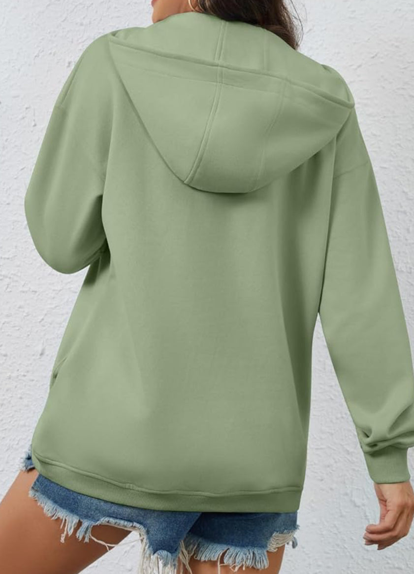 Quarter Snap Hooded Sweatshirt