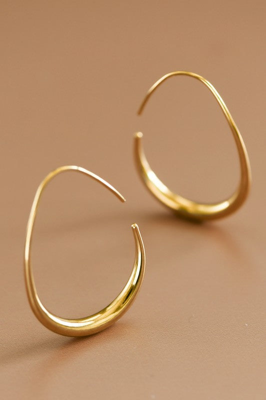 18K Non-Tarnish Thin Hoops