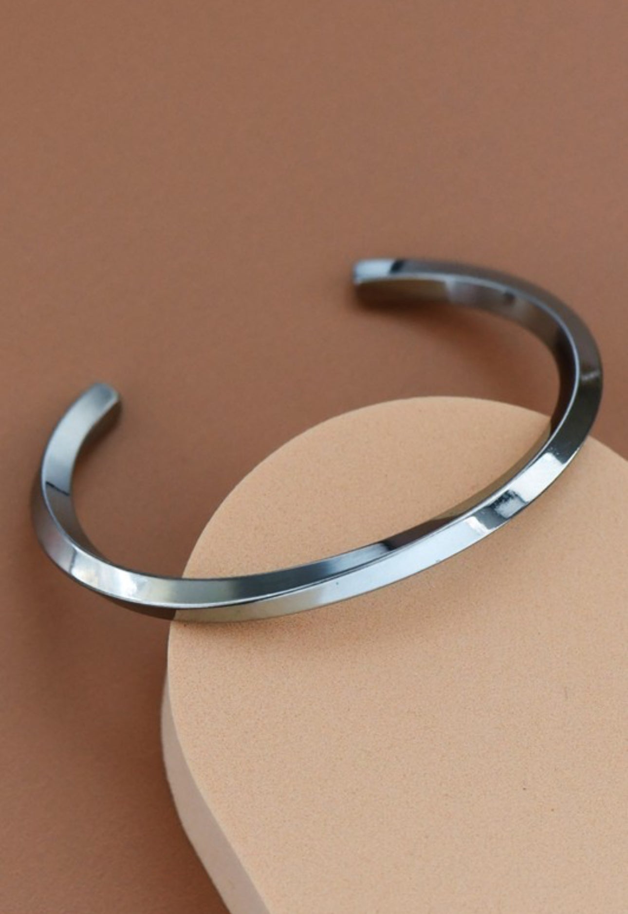NON-TARNISH SILVER CUFF BANGLE
