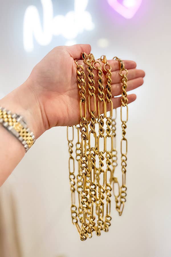 H2O Collection Gold Chunky Link Necklace