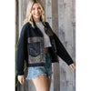 LEOPARD SPLICING DENIM JACKET