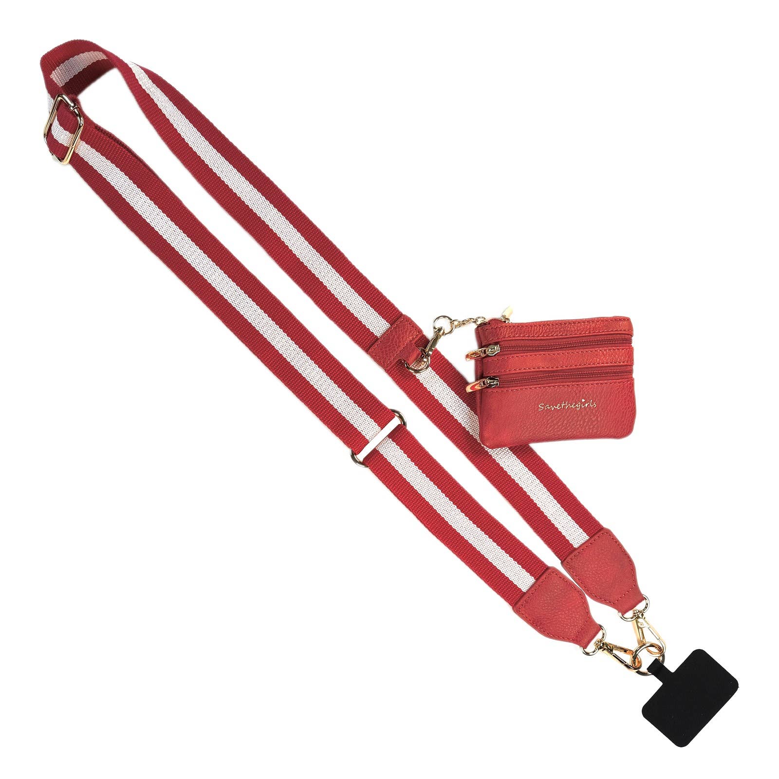 Clip & Go Crossbody Strap w/Pouch - Bold Stripe Collection