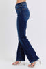 JUDY BLUE MID-RISE STRAIGHT FIT JEANS