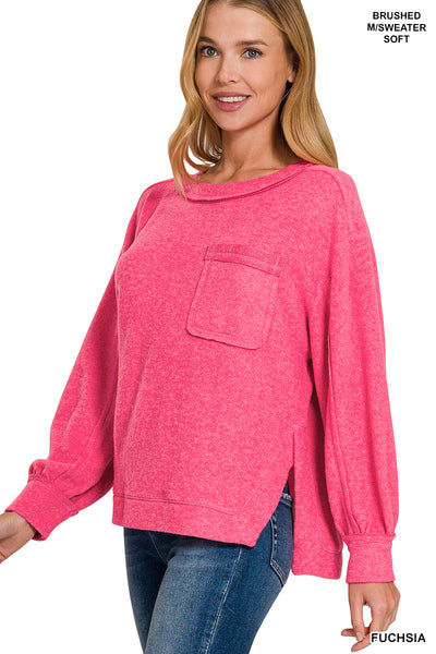 ZENANA HACCI HI-LOW SWEATER