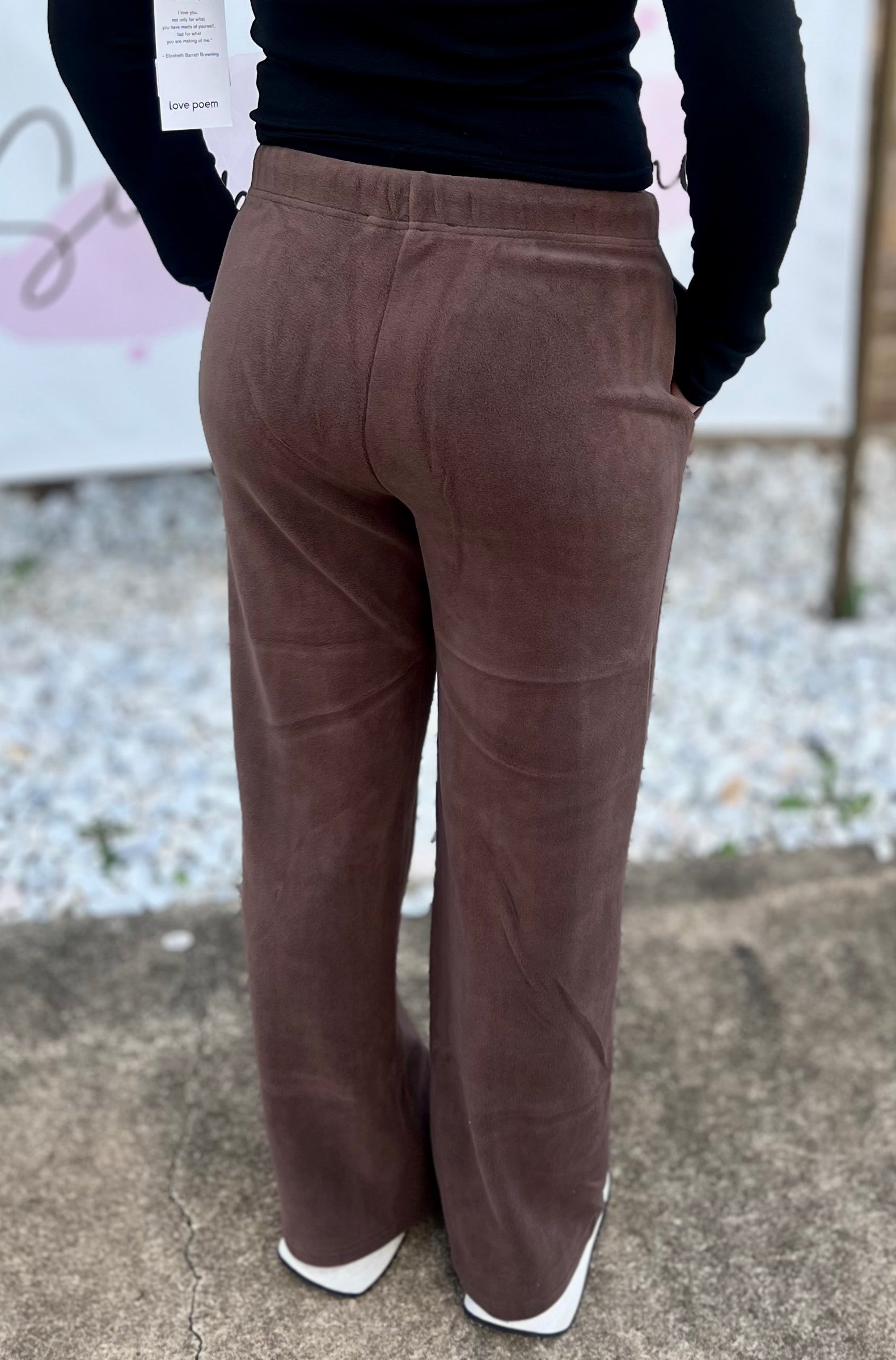 COZY FLEECE WIDE LEG PANT- 3 COLORS