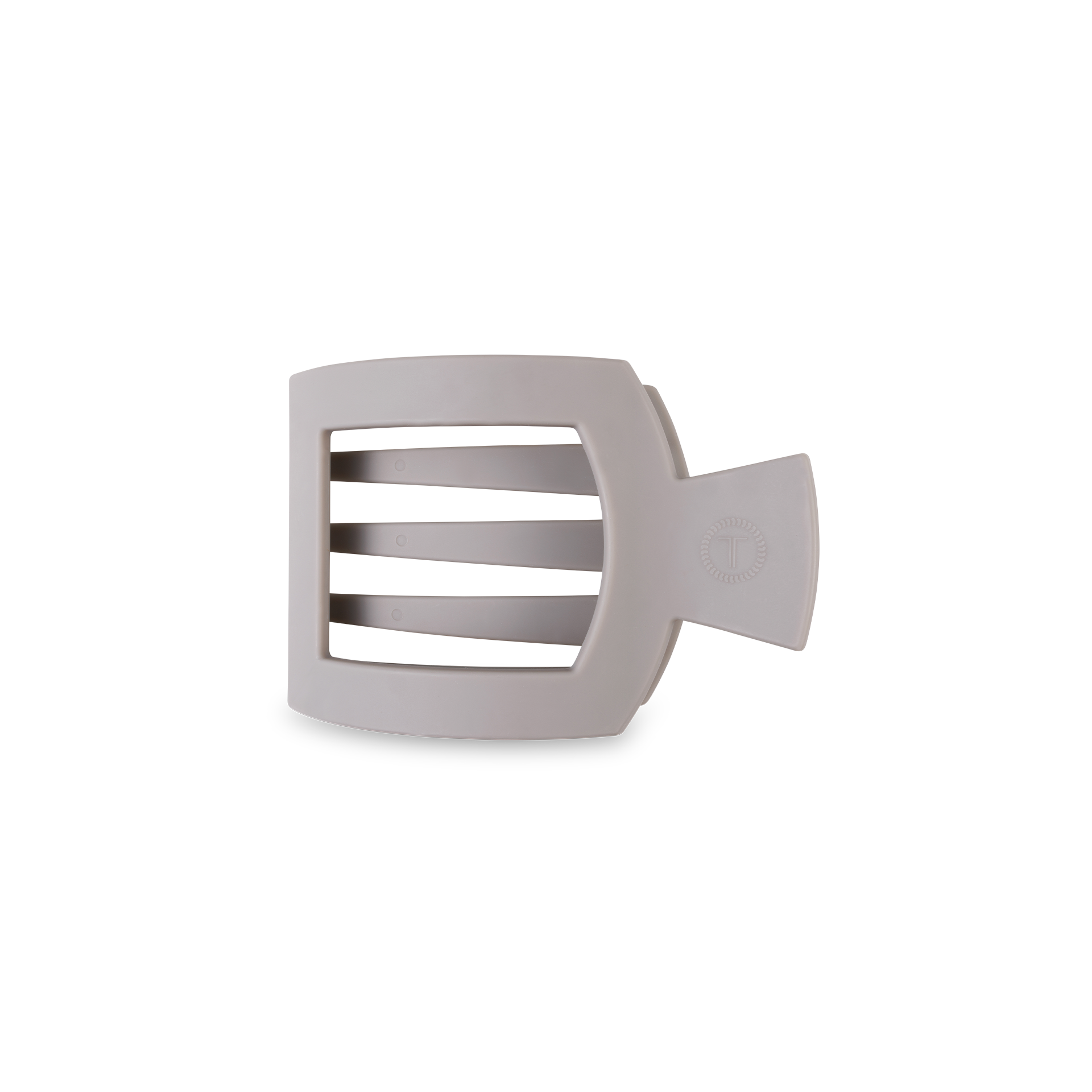 Square Flat Hair Clip | Small | Silver Flames