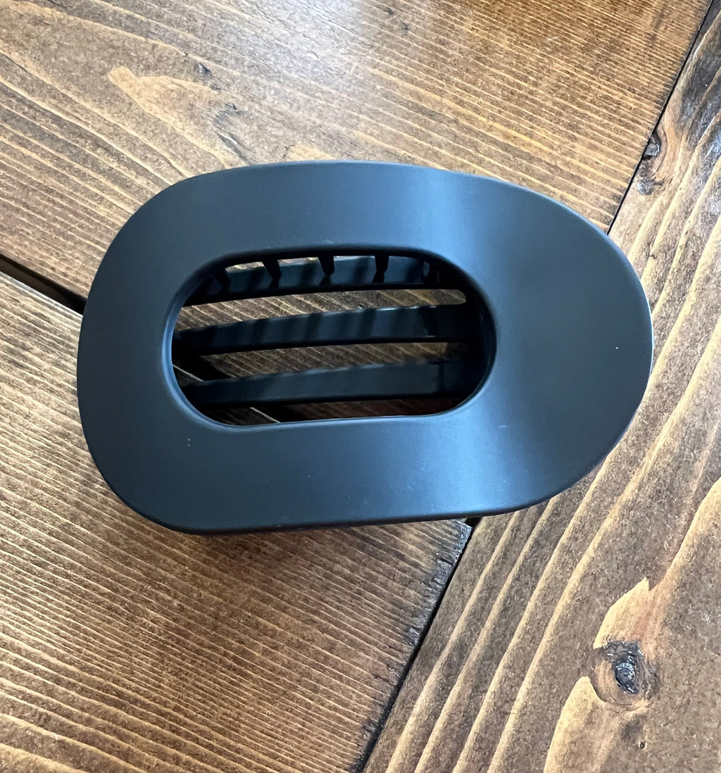 Large Flat Lay Oval Hair Clip