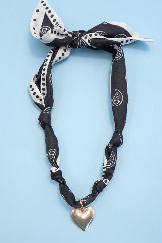 Handcrafted Scarf Interchangeable Charm Necklace