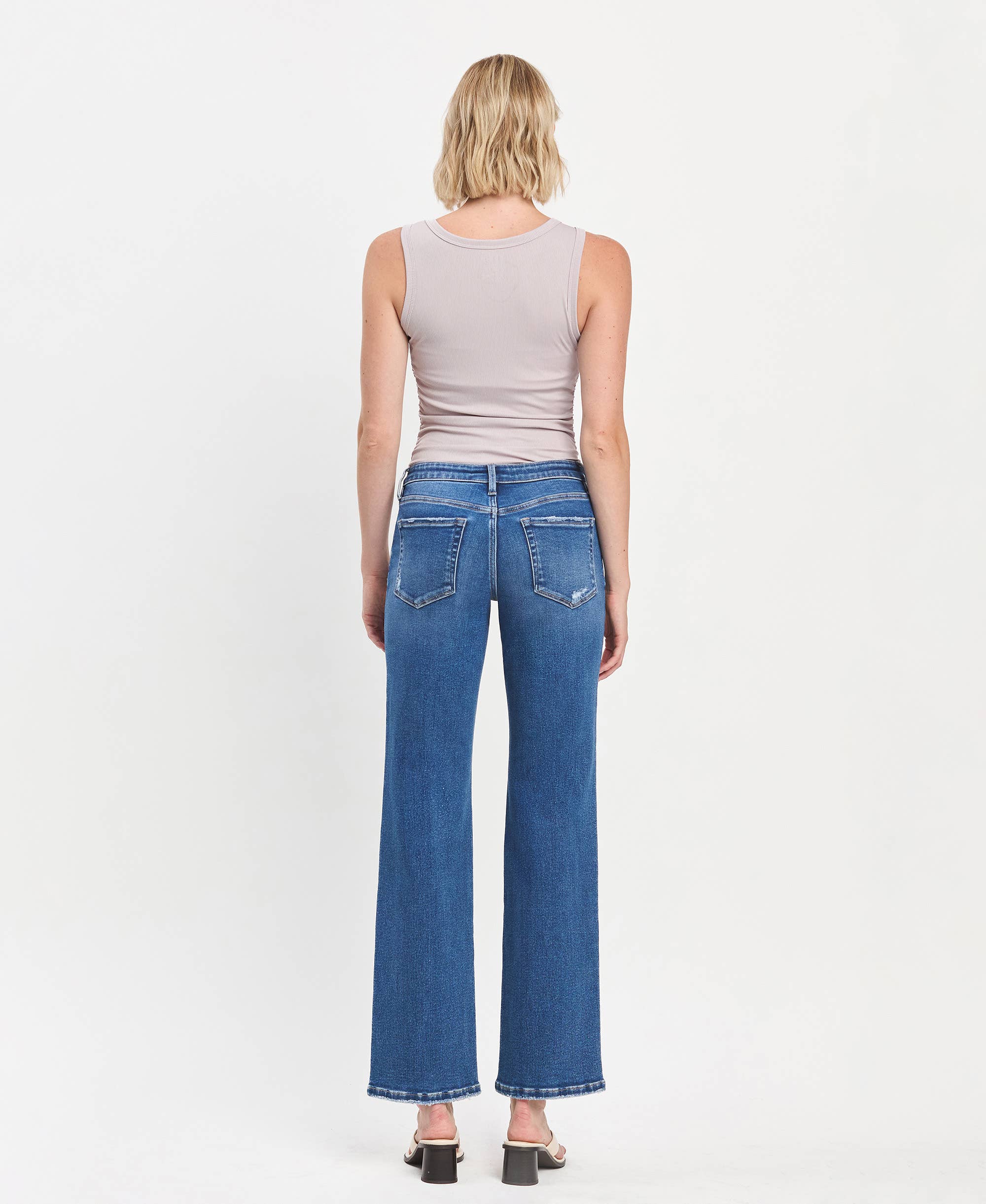 LOVERVET MID RISE FULL LENGTH STRAIGHT LEG JEANS