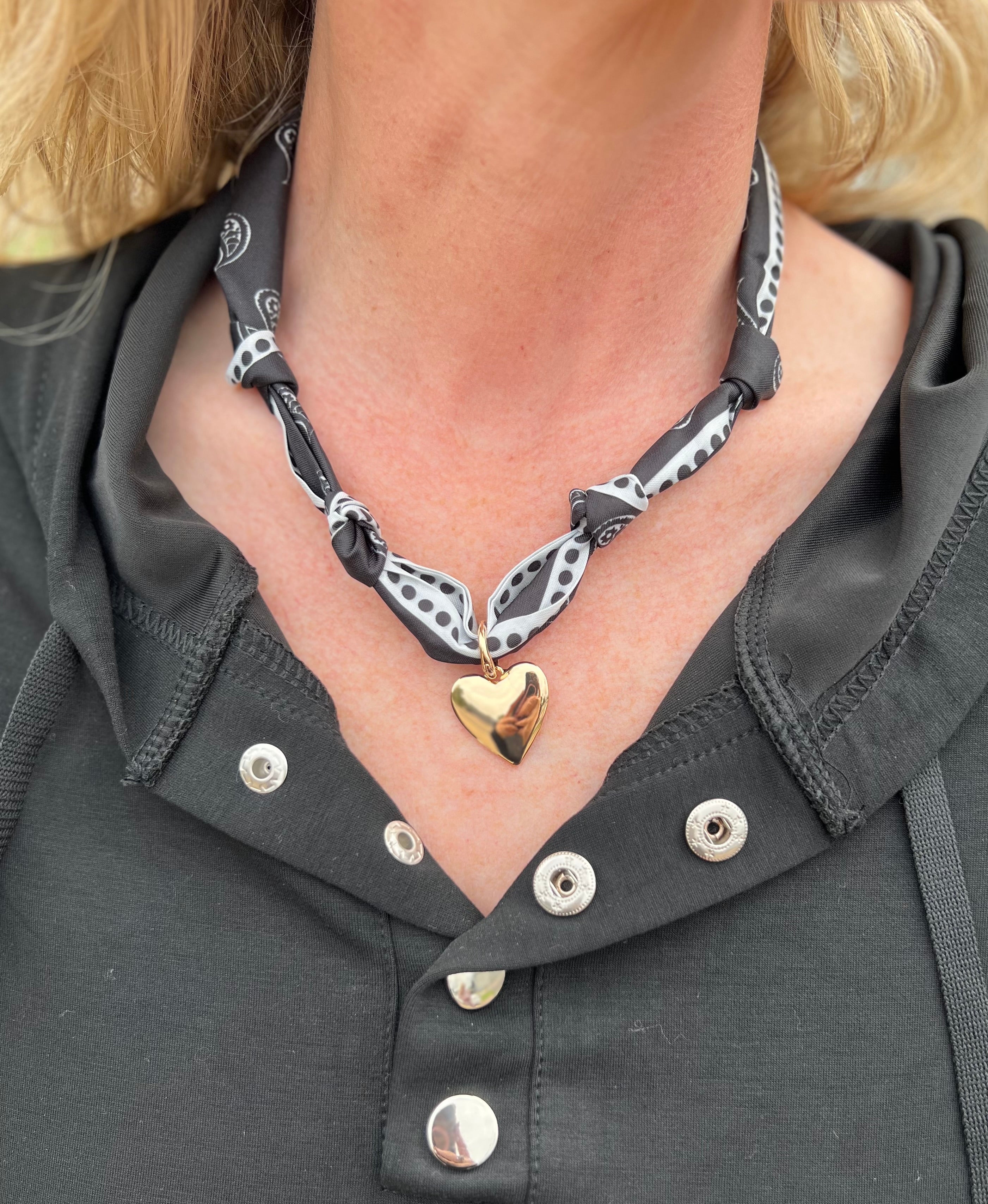 Handcrafted Scarf Interchangeable Charm Necklace