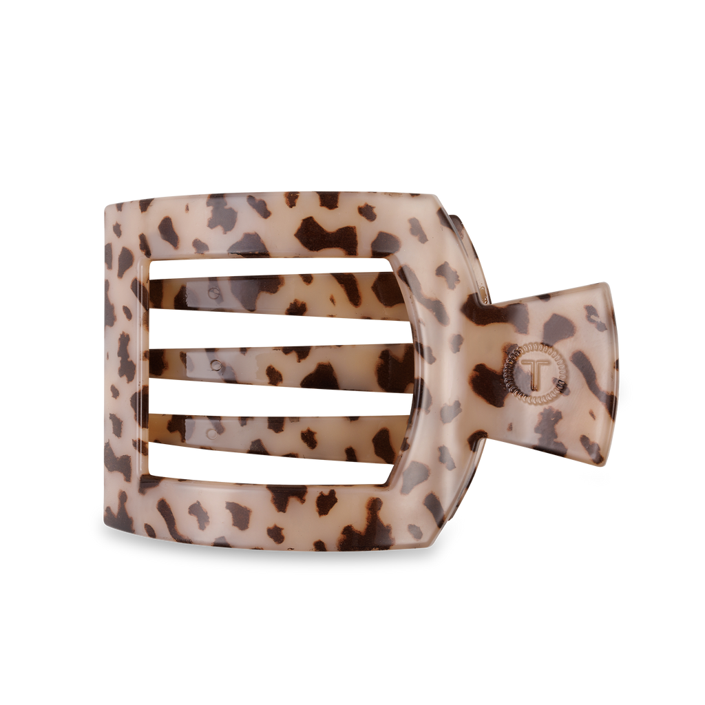 BLONDE TORTOISE LARGE FLAT SQUARE CLIP