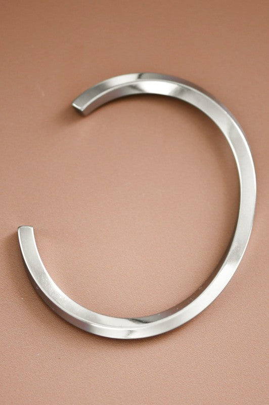 NON-TARNISH SILVER CUFF BANGLE