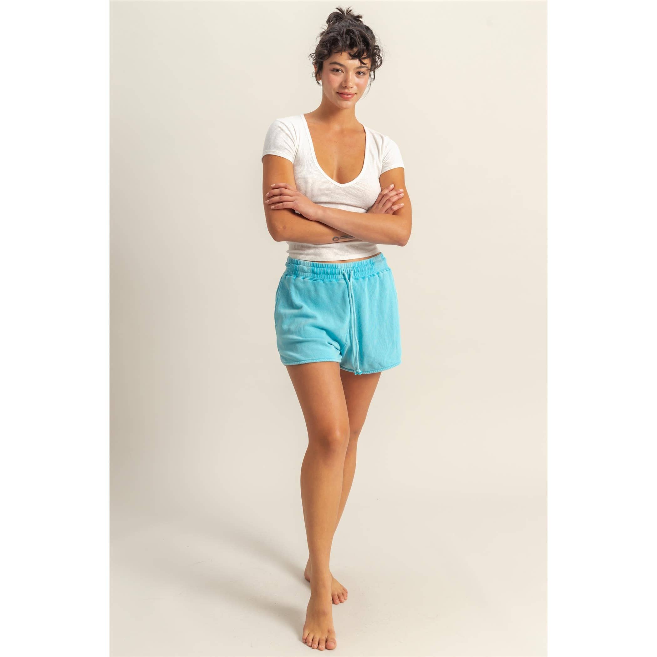 DRAWSTRING WAIST SHORTS
