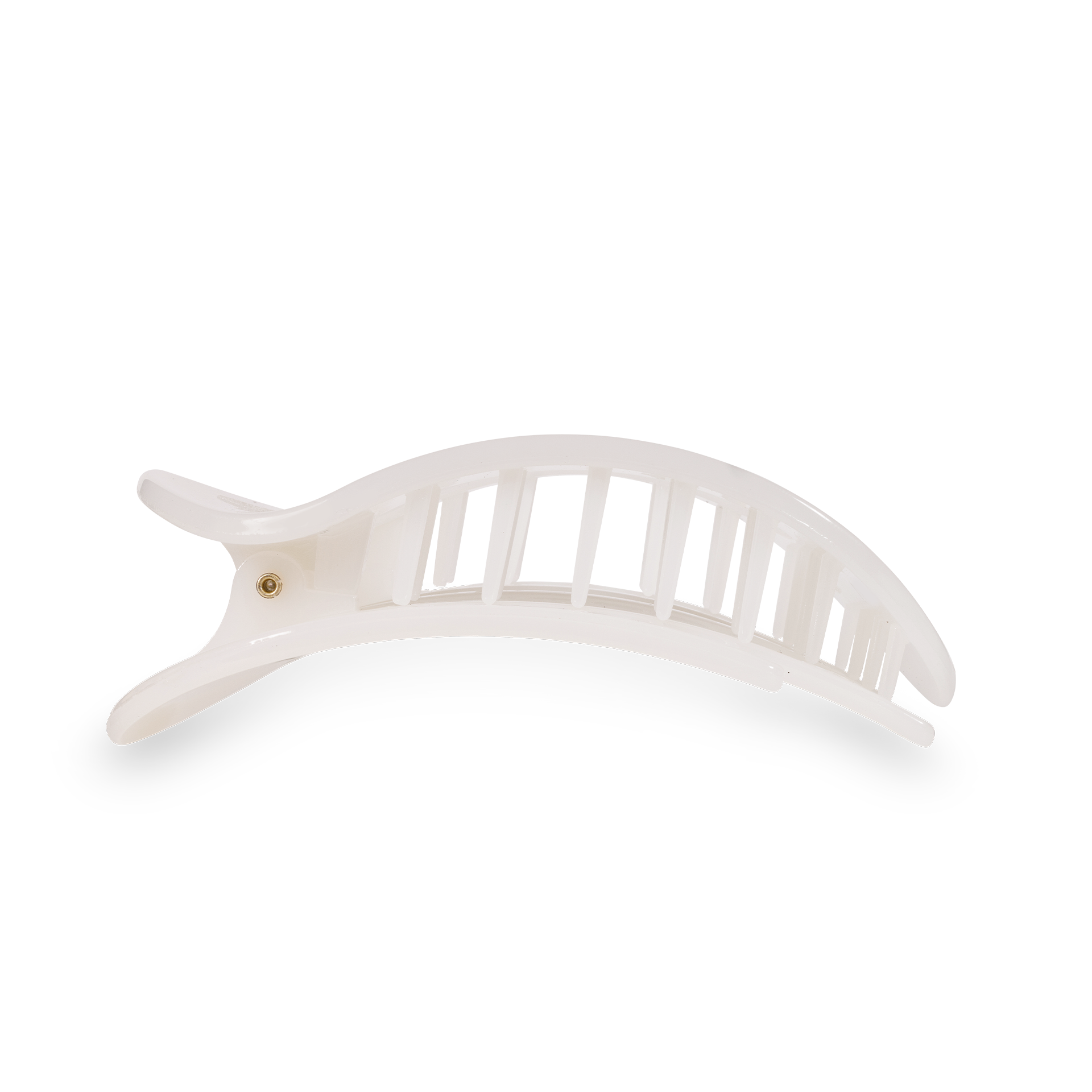 COCONUT WHITE SMALL FLAT ROUND CLIP