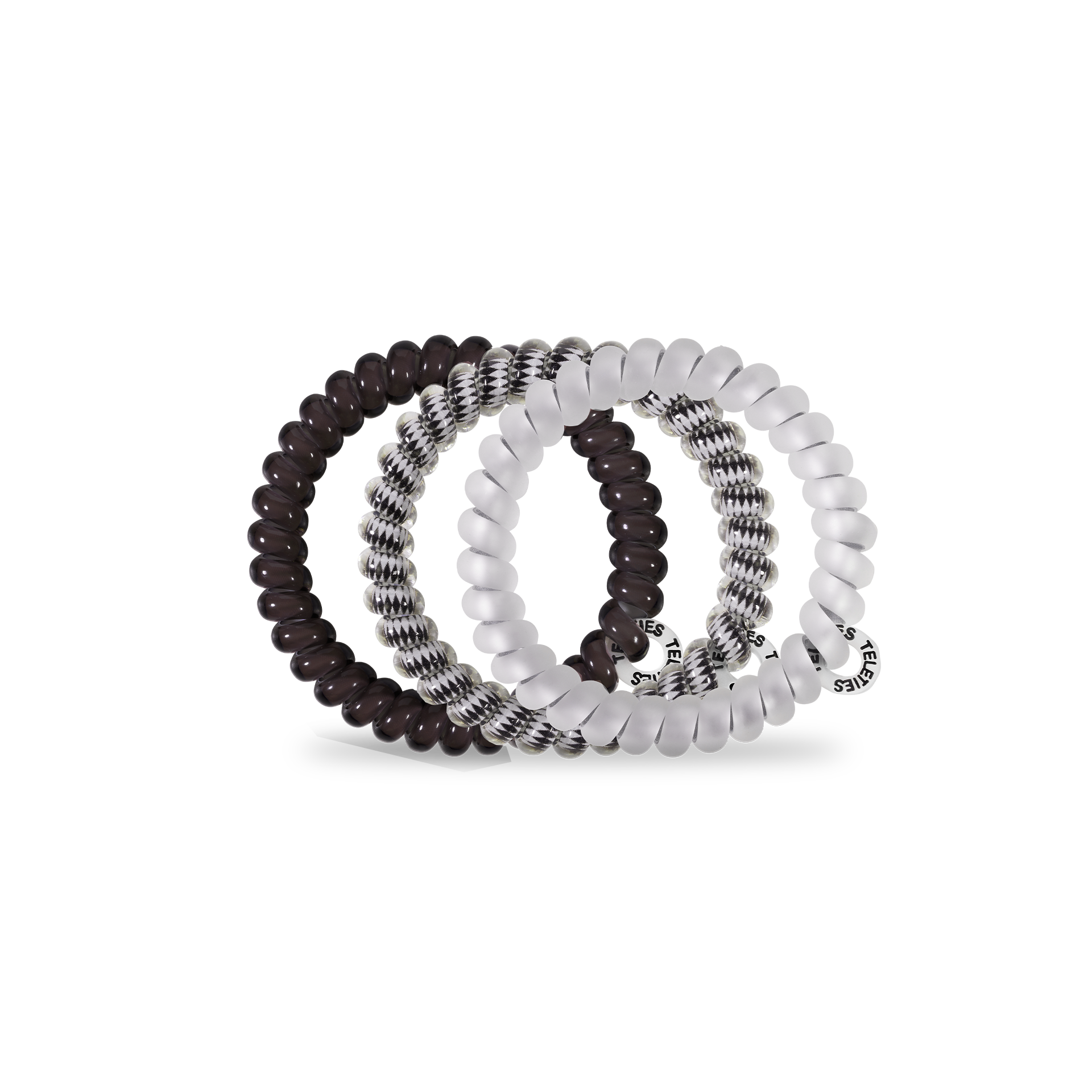 Spiral Hair Coils | Small | Silver Flames Hair Ties