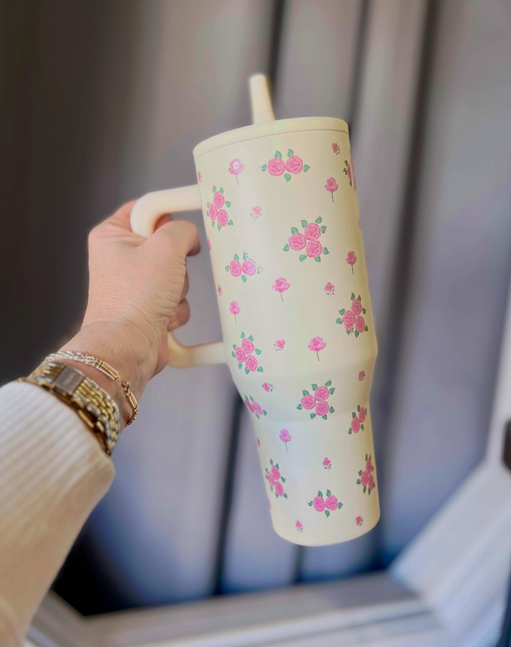 Floral Stainless Steel Tumbler