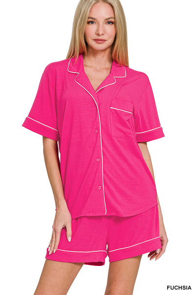 ZENANA SHORT SLEEVE 2 PIECE SLEEP SET