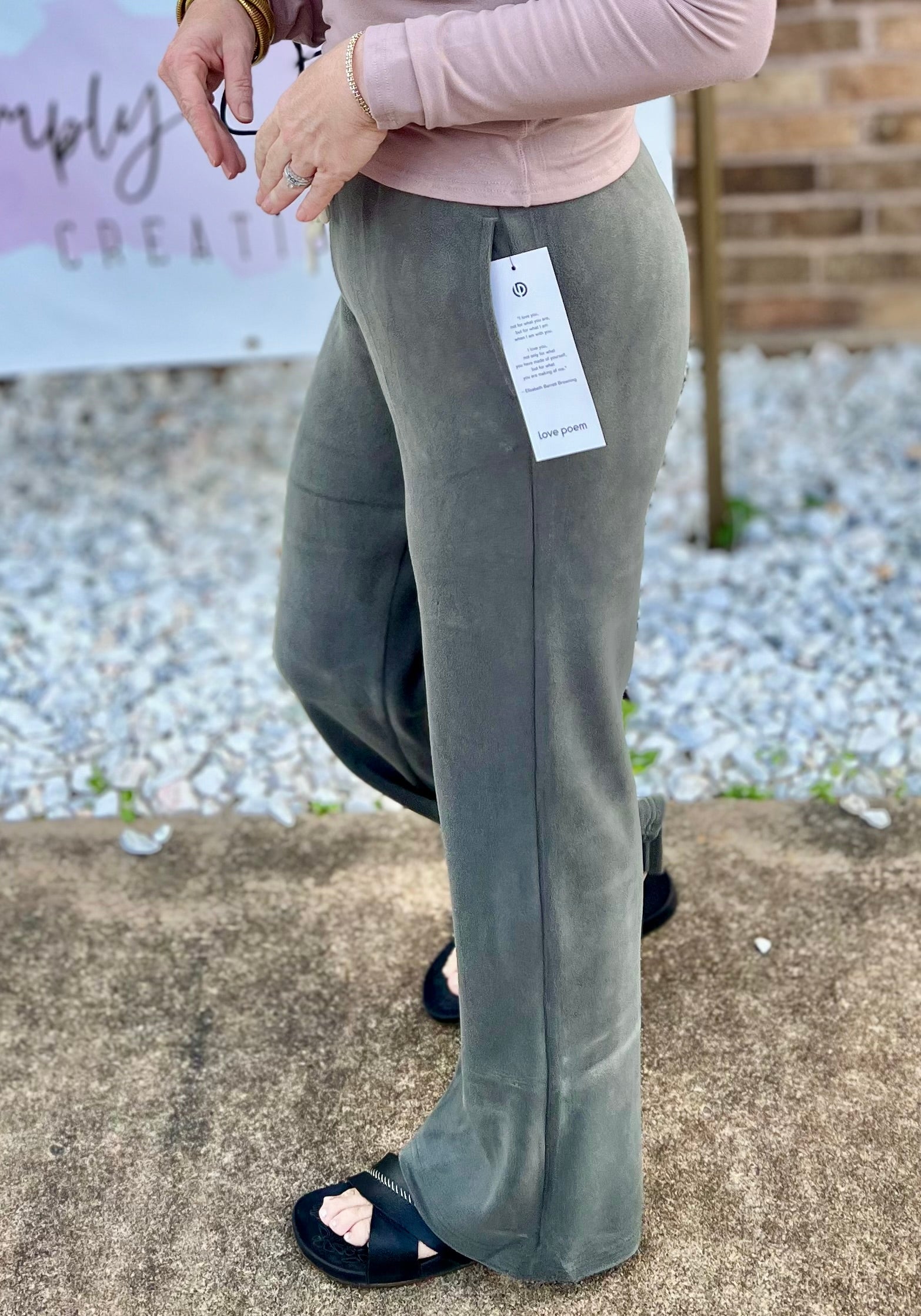 COZY FLEECE WIDE LEG PANT- 3 COLORS