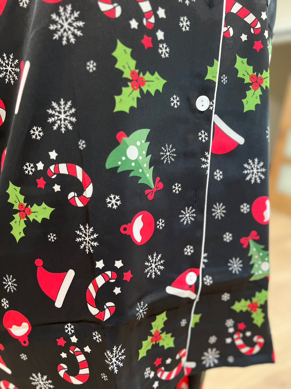 Sleigh All Day Satin Christmas Pajama Set