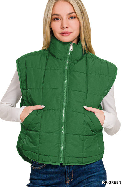 ZENANA HIGH NECK PUFFER VEST