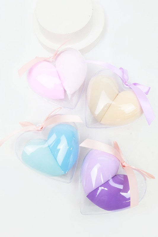 HEART SHAPED MAKEUP SPONGE SET