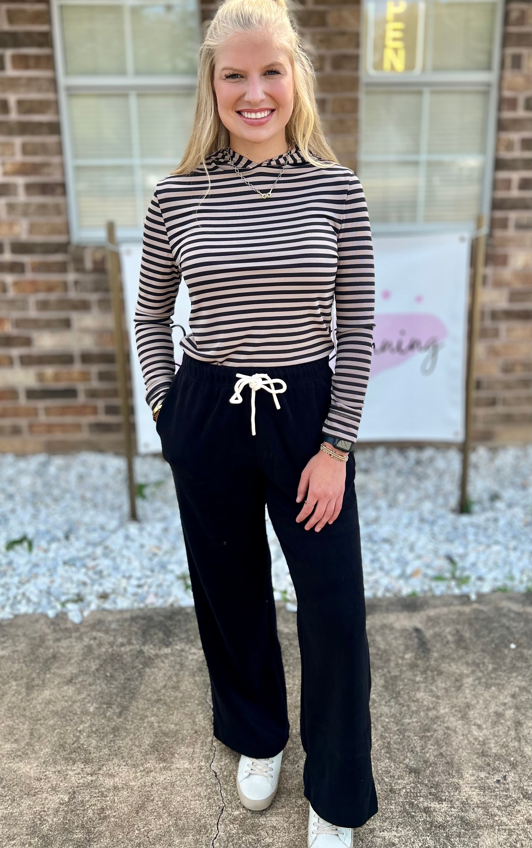 COZY FLEECE WIDE LEG PANT- 3 COLORS