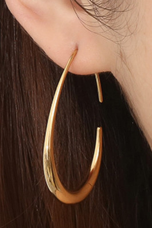 18K Non-Tarnish Thin Hoops