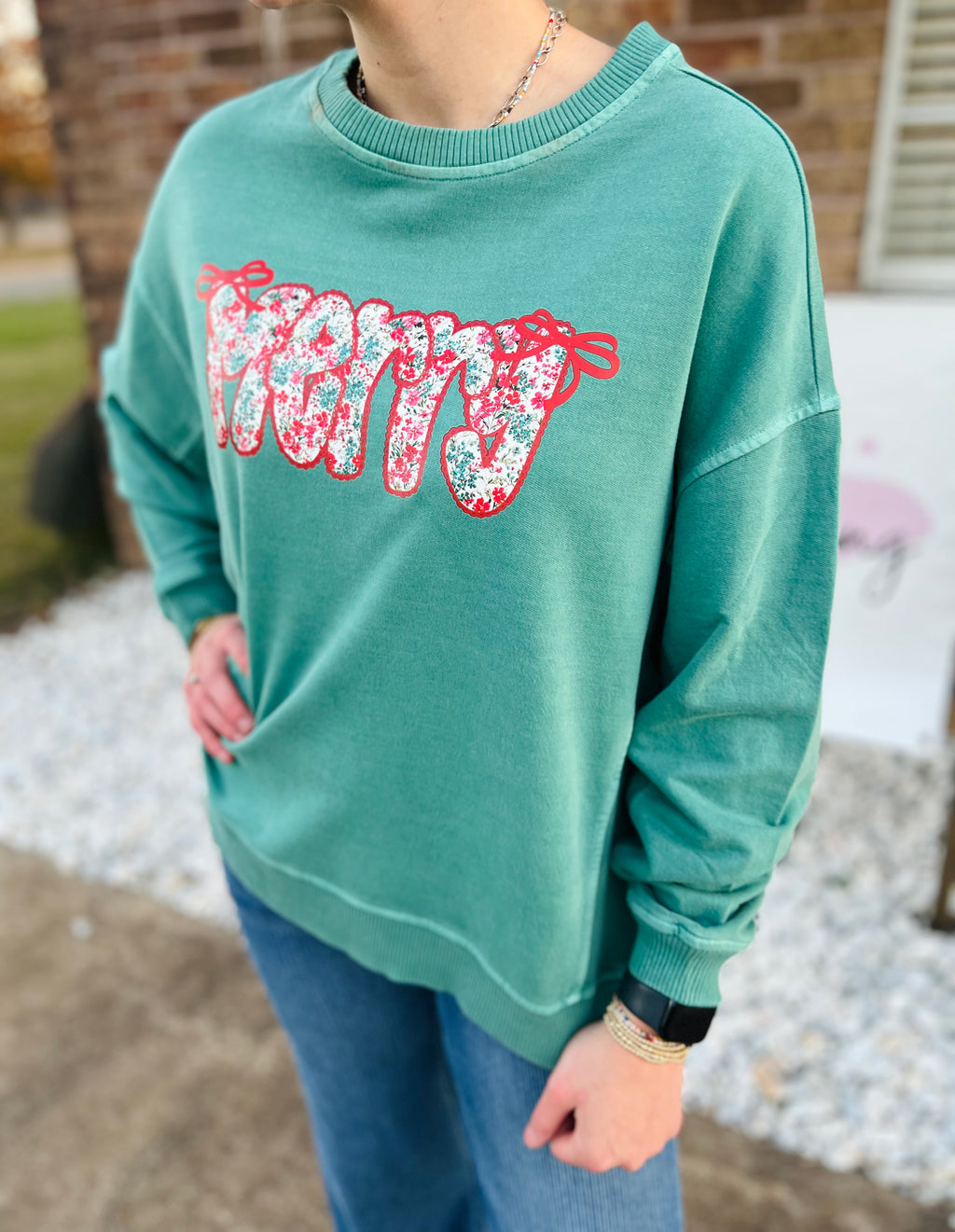 Merry Zenana Enzyme Wash Sweatshirt