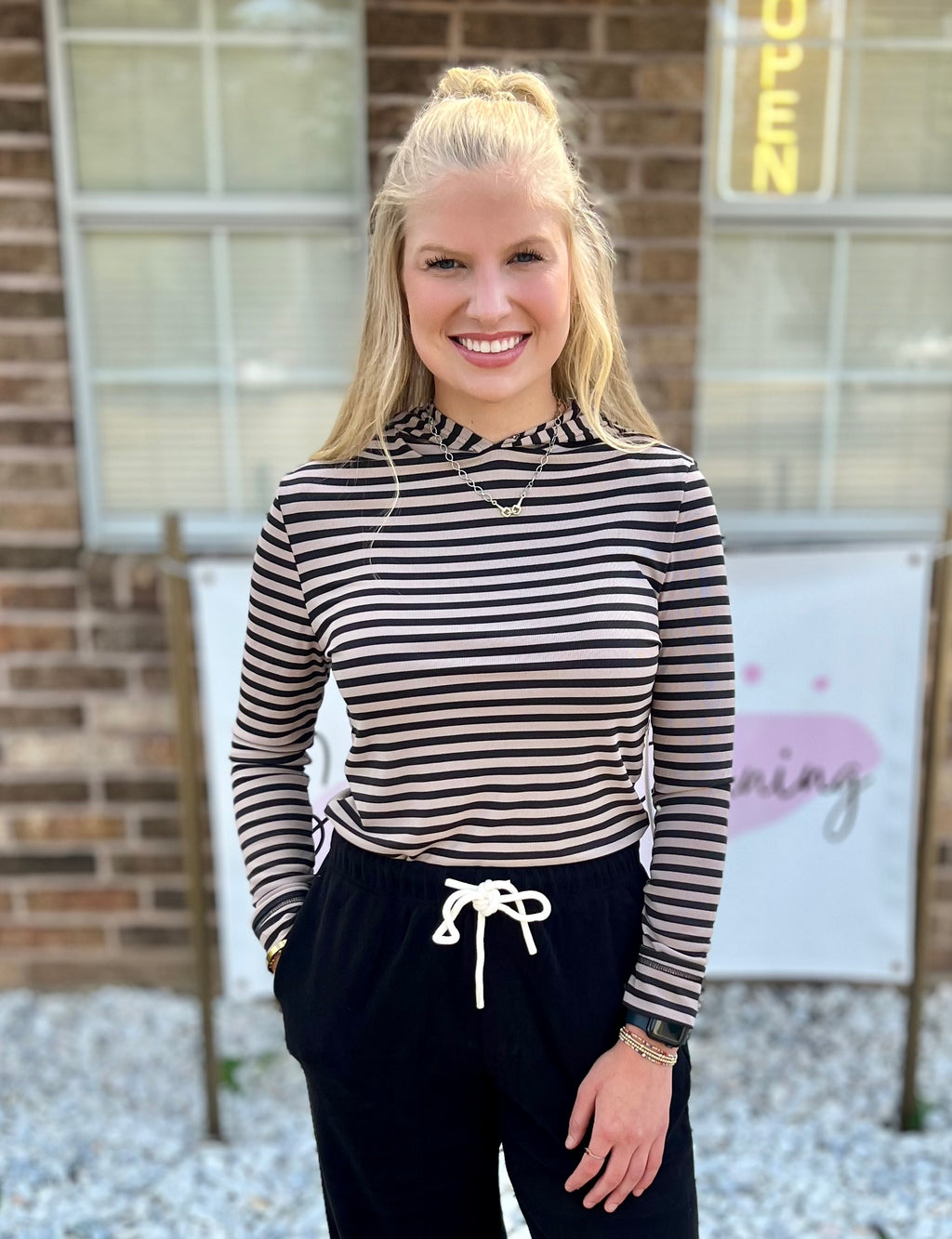 SOFT STRIPE HOODIE