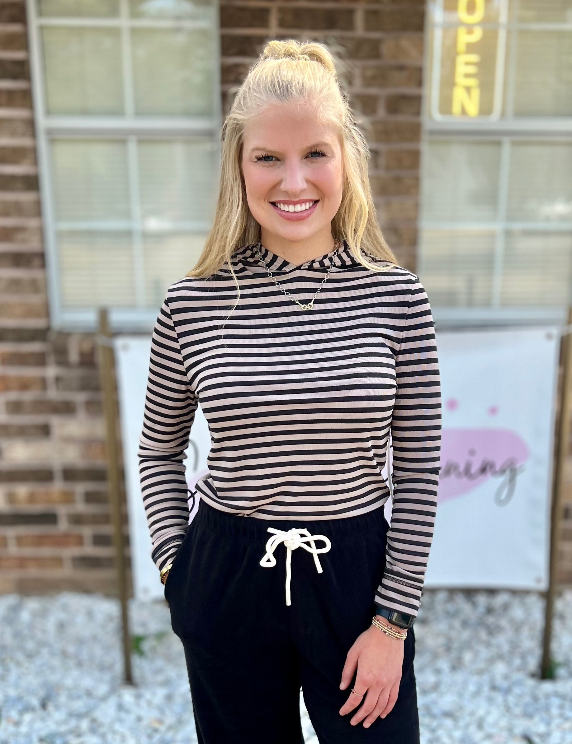 SOFT STRIPE HOODIE