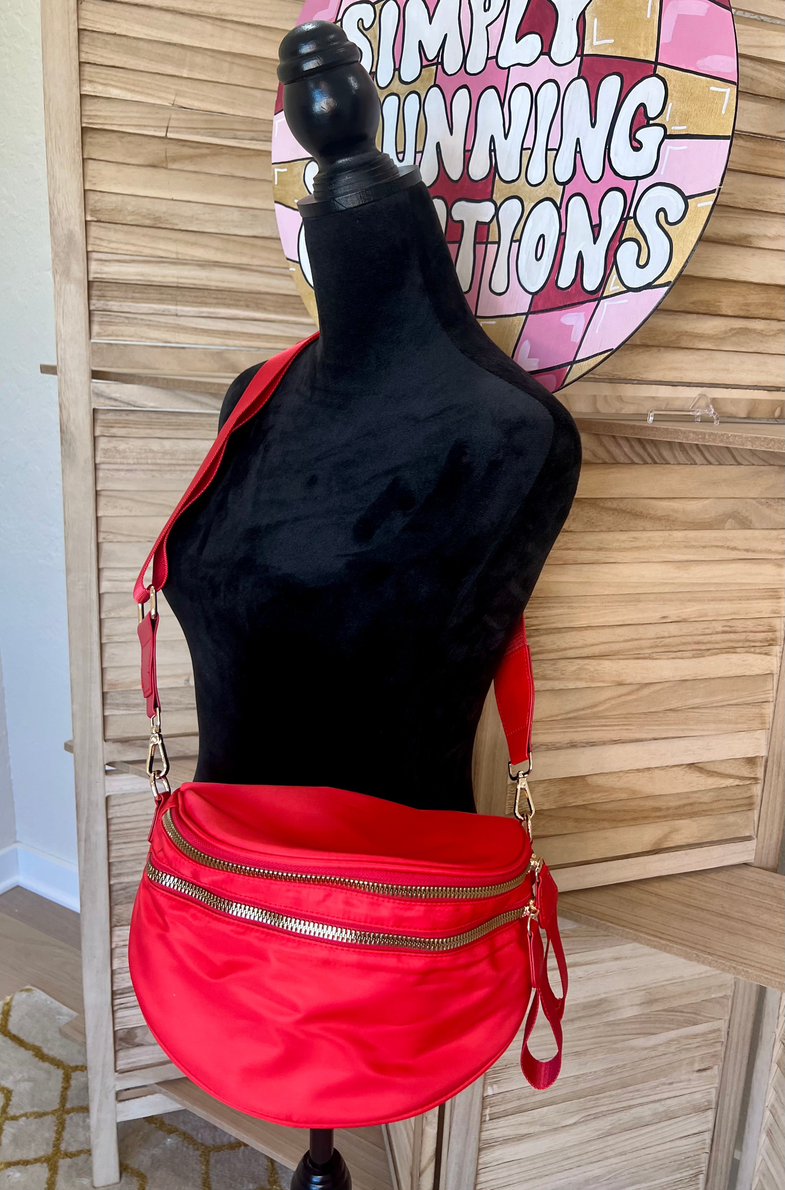 LARGE DOUBLE ZIPPER BUM BAG