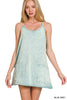 ZENANA ACID WASH MINI DRESS