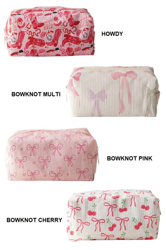 Corduroy Cosmetic Bag