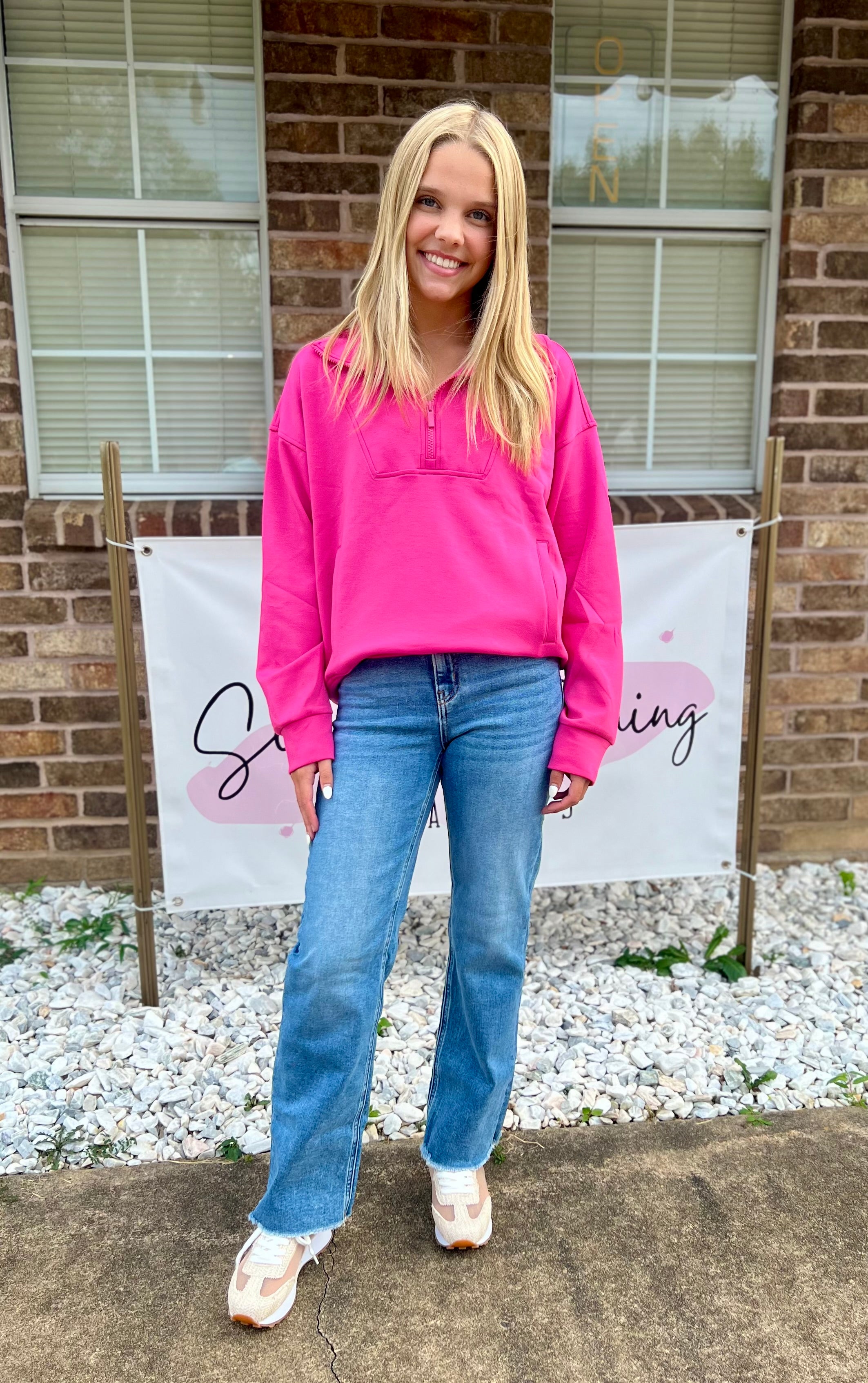 POP OF COZY HALF ZIP