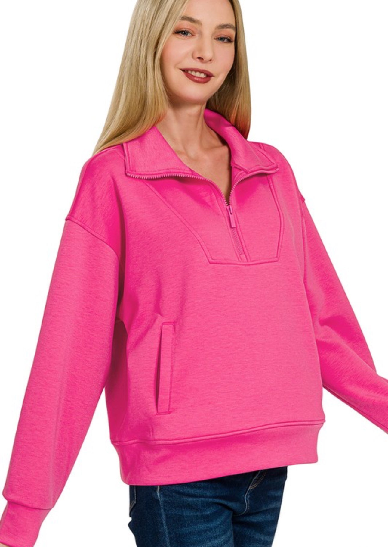 POP OF COZY HALF ZIP