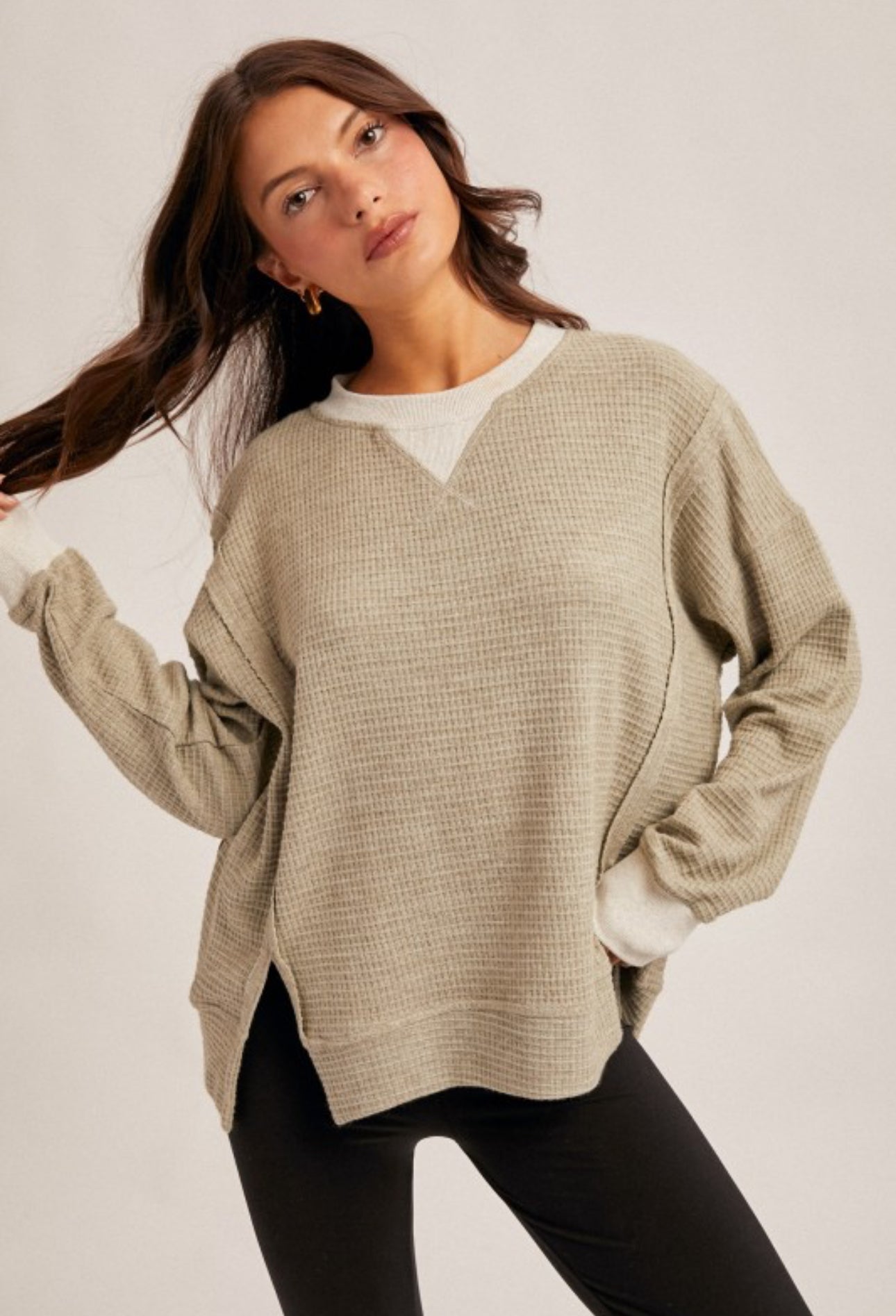 BRUSH THERMAL OVERSIZED CREWNECK