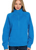 ZENANA HALF ZIP FLEECE PULLOVER